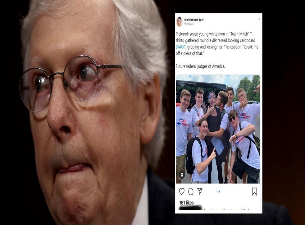 AOC criticises Mitch McConnell supporters who groped and ...