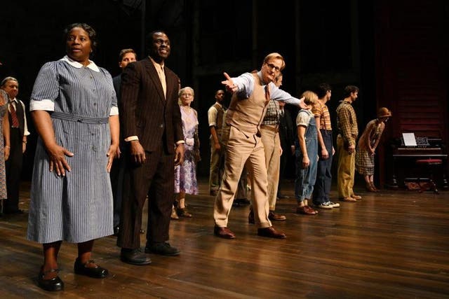 The cast of 'To Kill a Mockingbird' at New York's Shubert Theatre