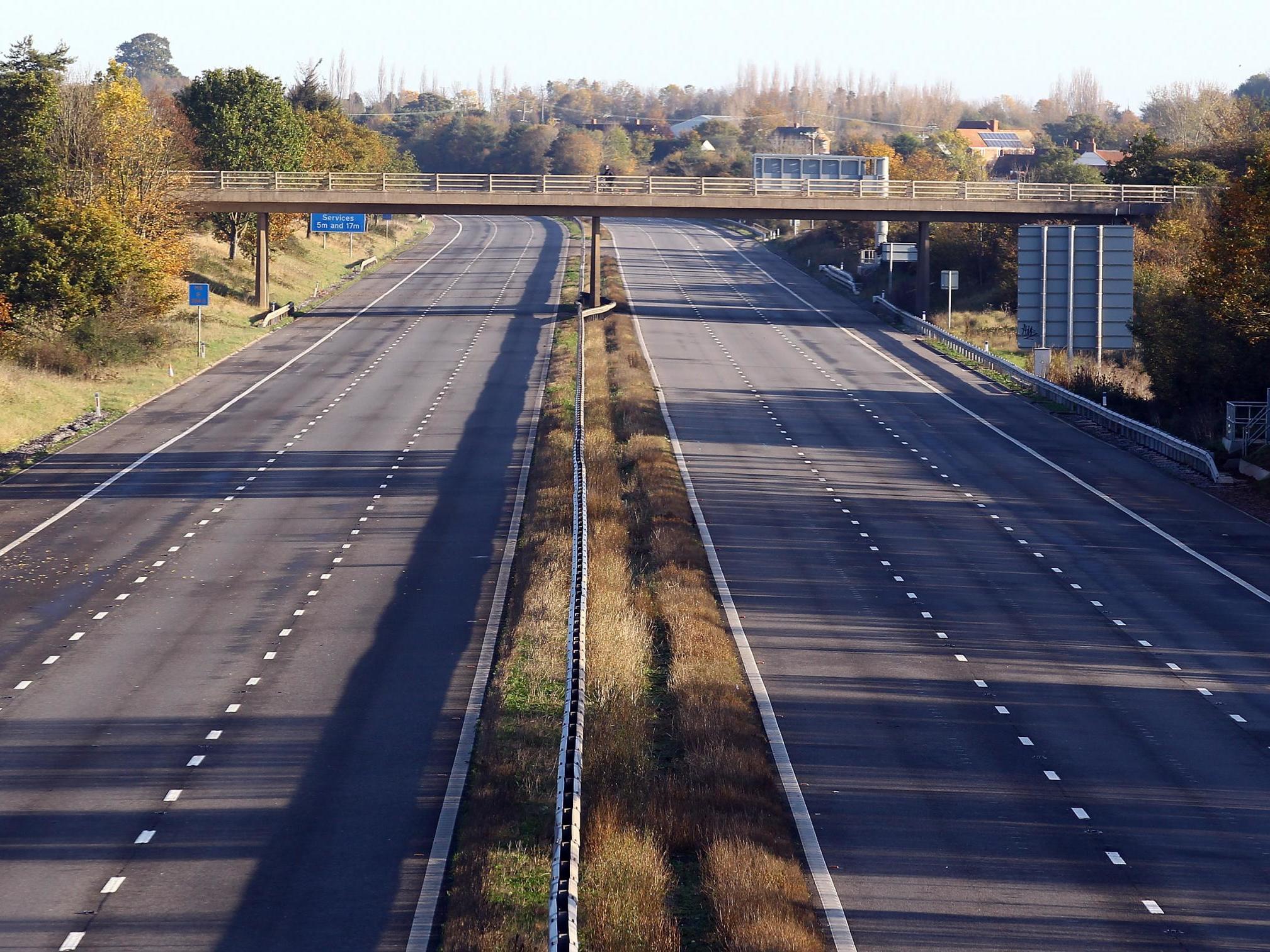 File image showing general view of part of the M5 motorway.