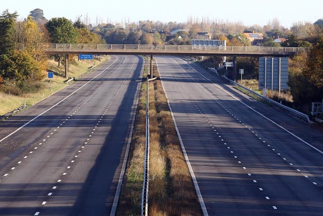 File image showing general view of part of the M5 motorway.