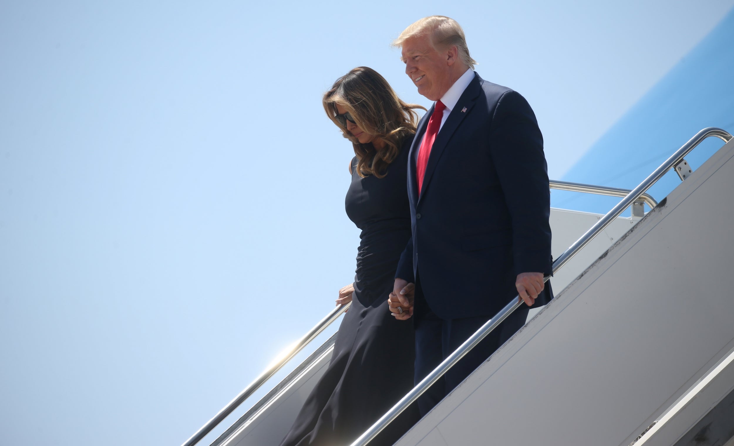 The first lady and the president arrive in El Paso (Reuters)