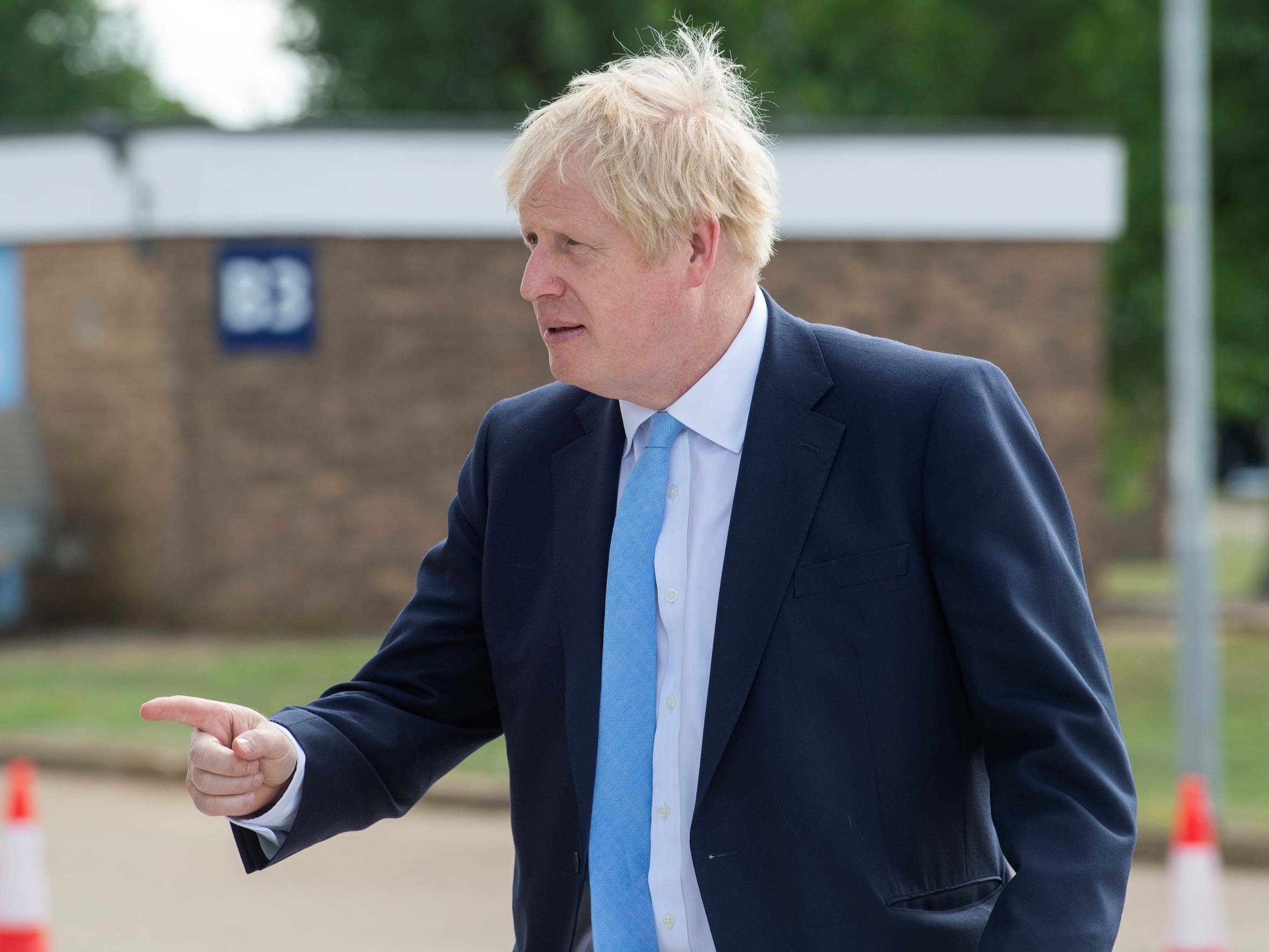Boris Johnson visits the Fusion Energy Research Centre at the Fulham Science Centre in Oxfordshire on Thursday