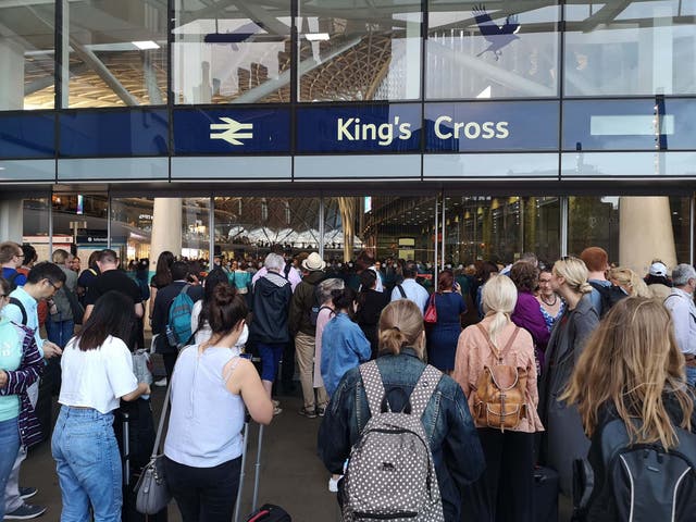 All services from London's King's Cross station were suspended, leaving thousands stranded.