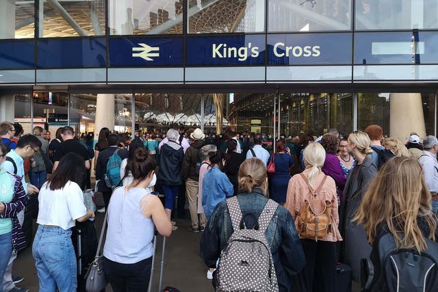 All services from London's King's Cross station were suspended, leaving thousands stranded.