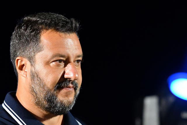 Italian internal minister Matteo Salvini calls for Italians to decide the future in a new election
