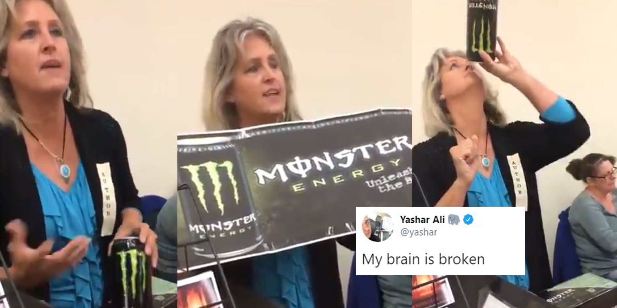 2014 Video Of Woman Claiming That Monster Energy Drinks Promote Satanism Resurfaces On Twitter Indy100 Indy100