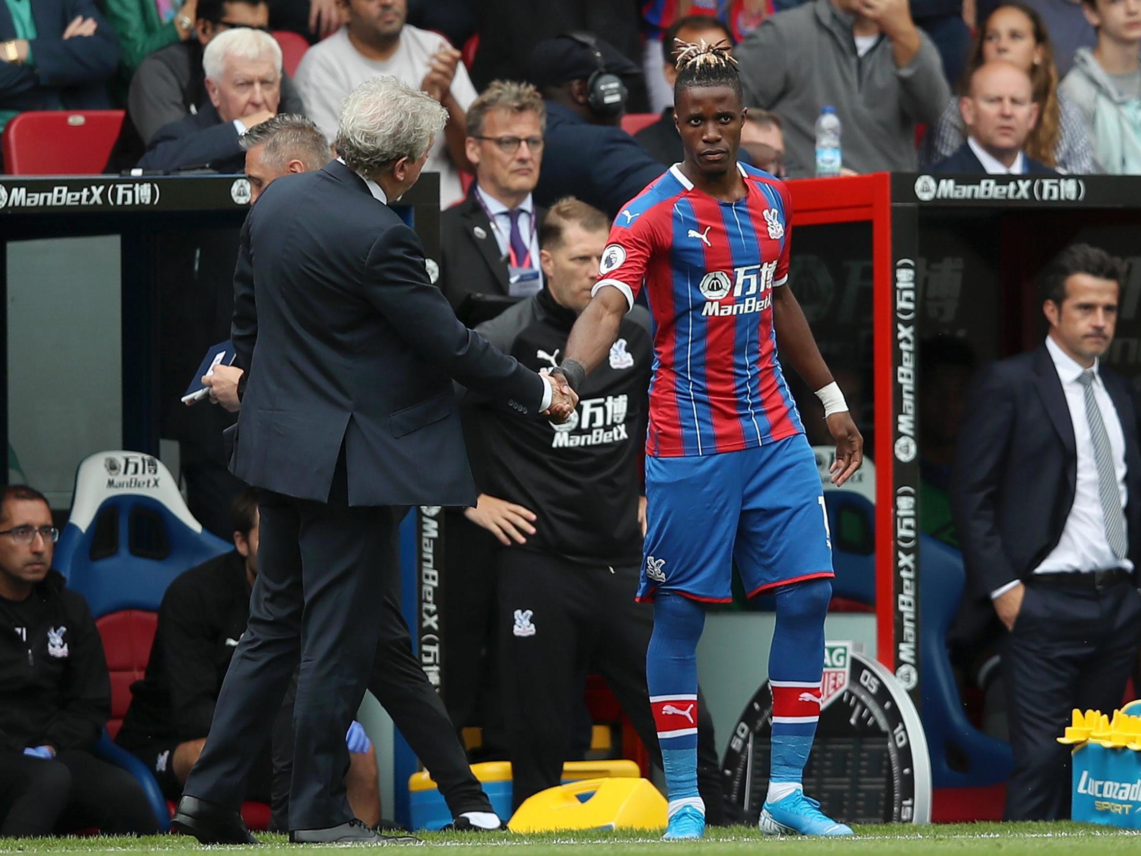 Wilfried Zaha played 30 minutes against Everton