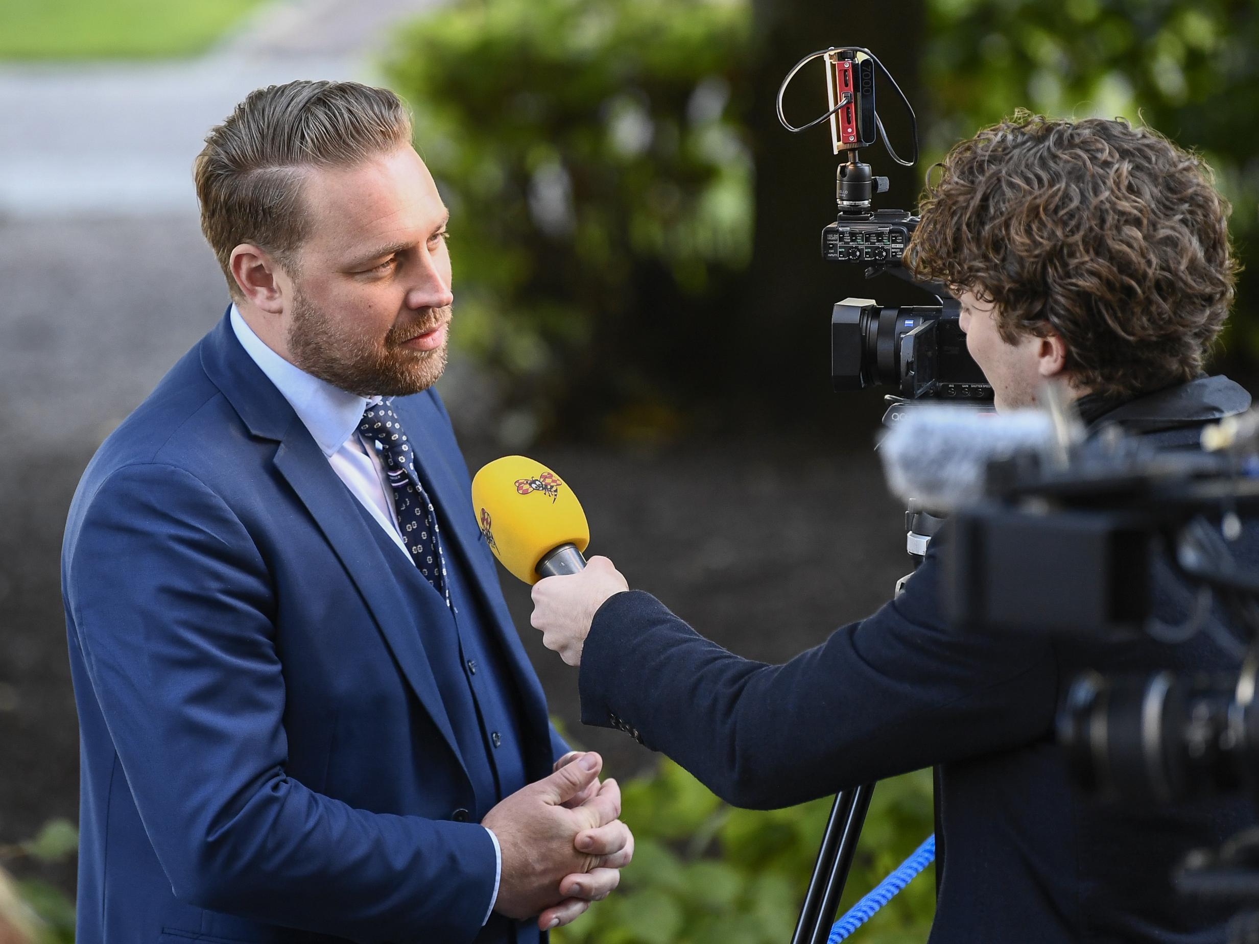 Mattias Karlsson of the Sweden Democrats believes there is a cultural war in progress with nationhood at stake (AFP/Getty)