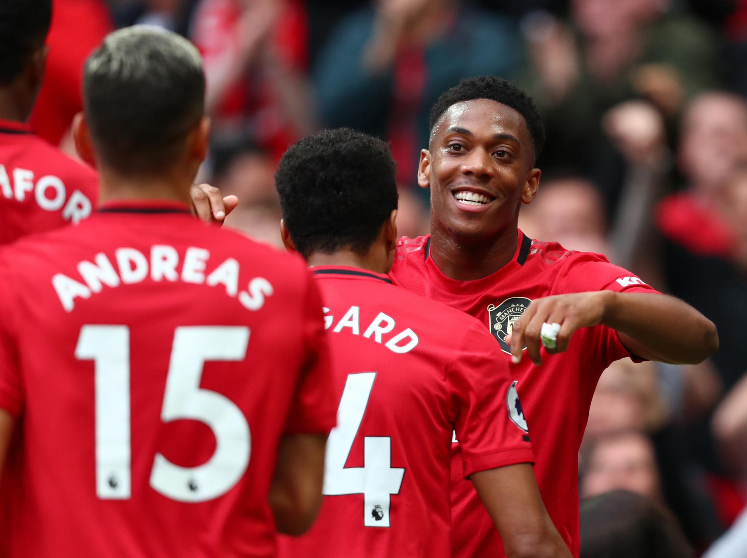 Anthony Martial celebrates