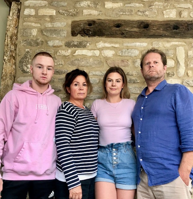 Not Nice: rather than being in the south of France, the family of Gillian Hollyer are back home because easyJet cancelled their flight and refused to find a same-day alternative