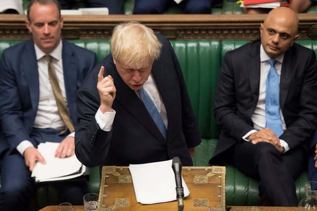 Prime minister Boris Johnson repeats his Brexit plans: "We're going to leave the EU on 31 October"