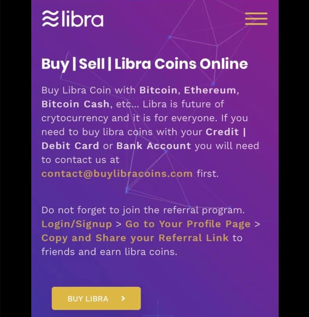 How do i hot sale buy libra cryptocurrency