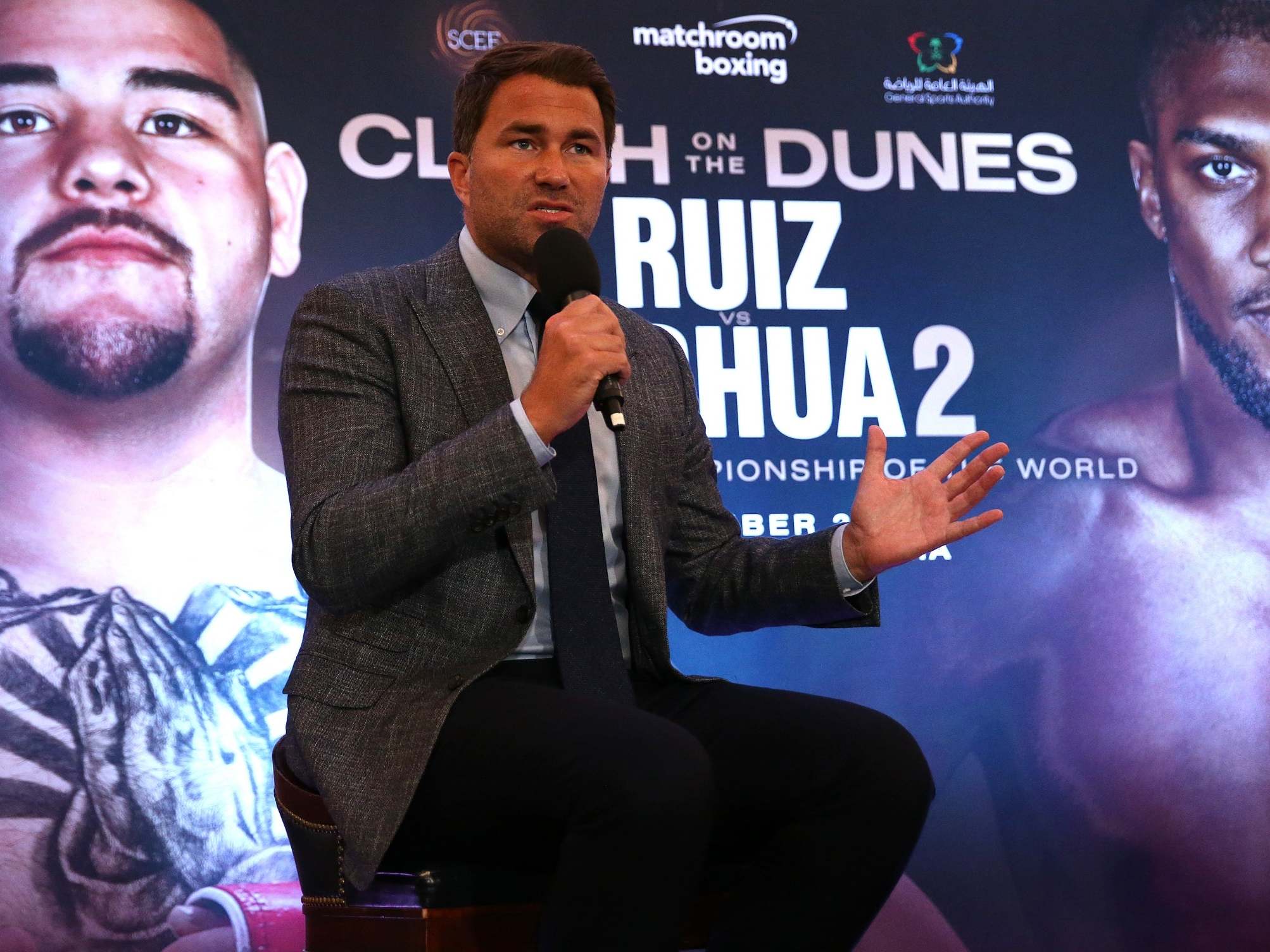 Hearn discusses the Joshua vs Ruiz rematch which is set for Saudi Arabia