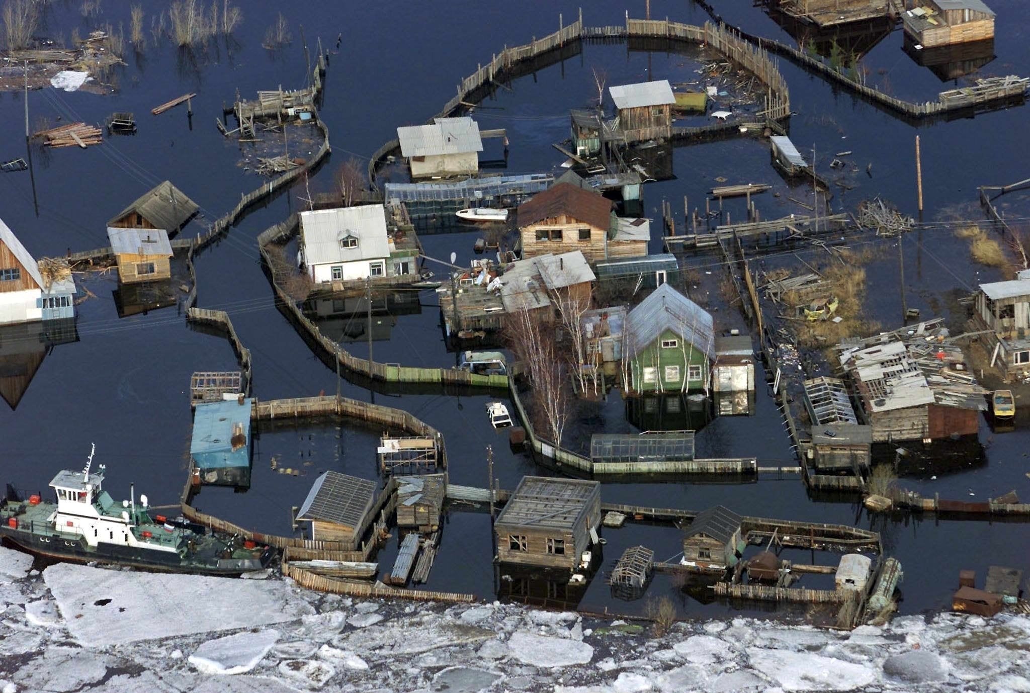 Yakutsk suffered a severe flood in 2001