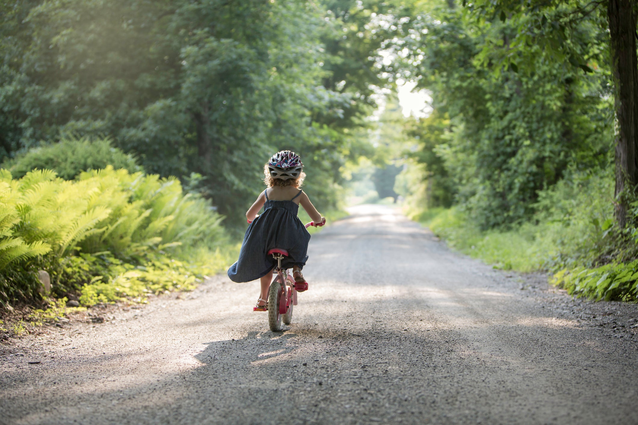 Little girl on bike