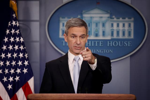 Acting Director of U.S. Citizenship and Immigration Services Ken Cuccinelli speaks about immigration policy at the White House