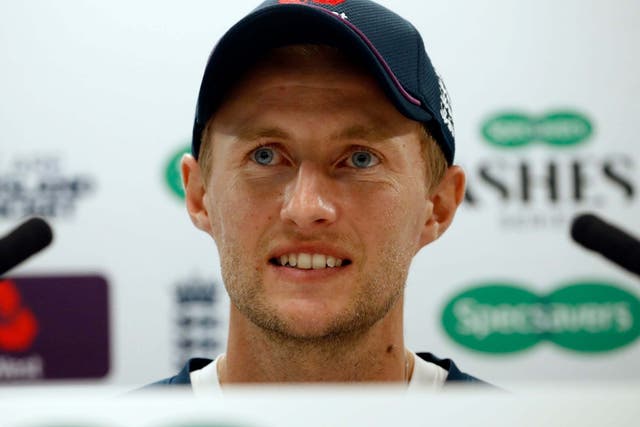 England's Joe Root speaks during a press conference