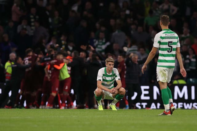 Celtic look on dejected after Cluj secure victory