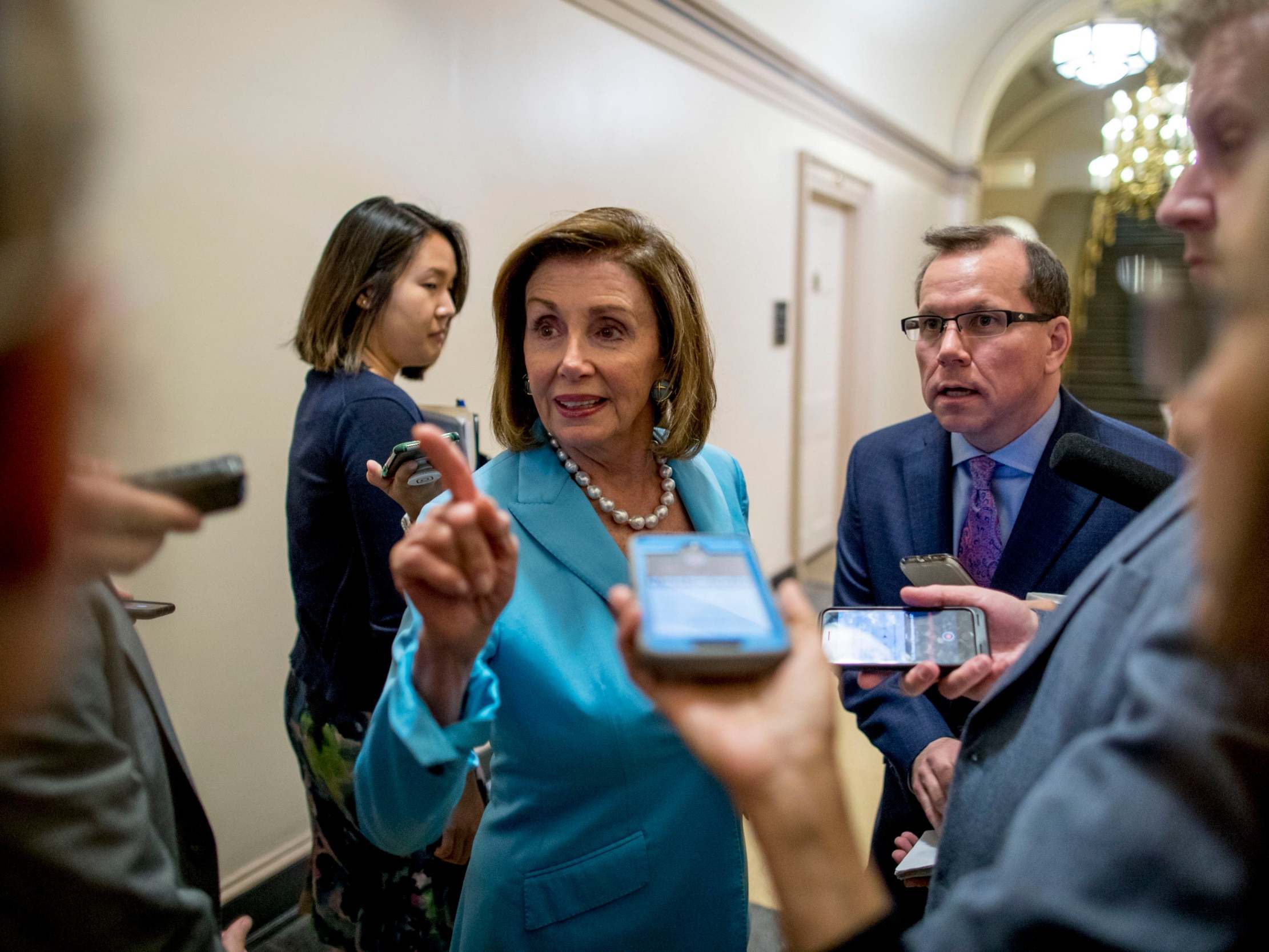 House Speaker Nancy Pelosi has criticised the Senate for blocking bills passed by her chambe