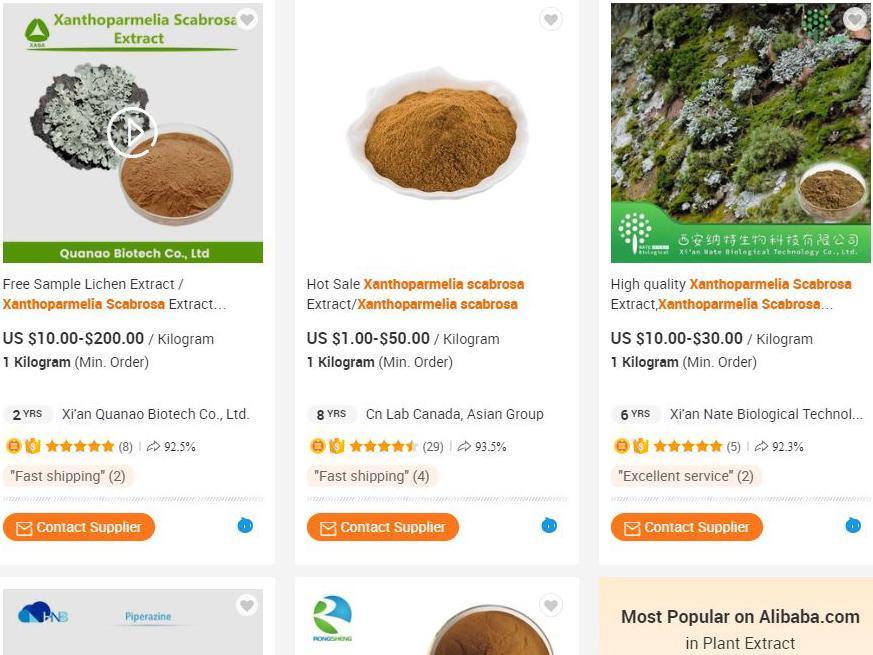 Trade in products purporting to be based on the lichen is apparently lucrative