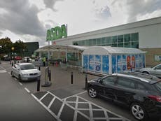 Asda superstore forced to close after man slashed in face