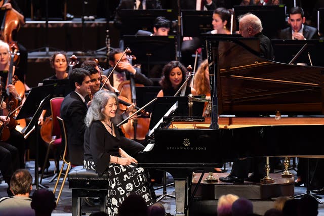 Daniel Barenboim conducts the West-Eastern Divan Orchestra and Martha Argerich in Tchaikovsky’s Piano Concerto No. 1