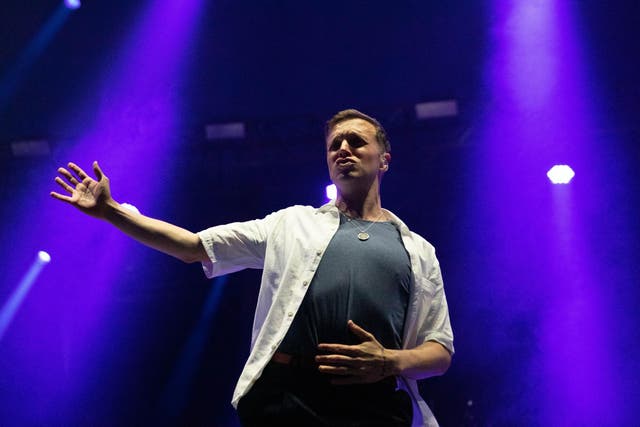 Ed Macfarlane of Friendly Fires performs on the Mixup stage during Splendour In The Grass 2019