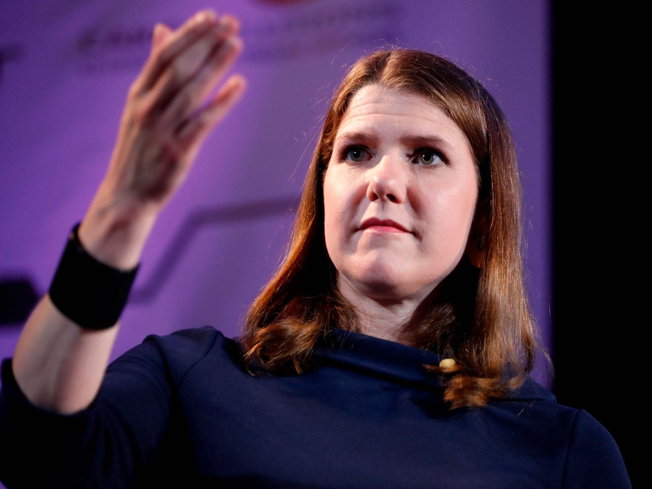 ‘Jeremy Corbyn is not going into No 10 on the basis of Liberal Democrats’ votes,’ said Lib Dem leader Jo Swinson