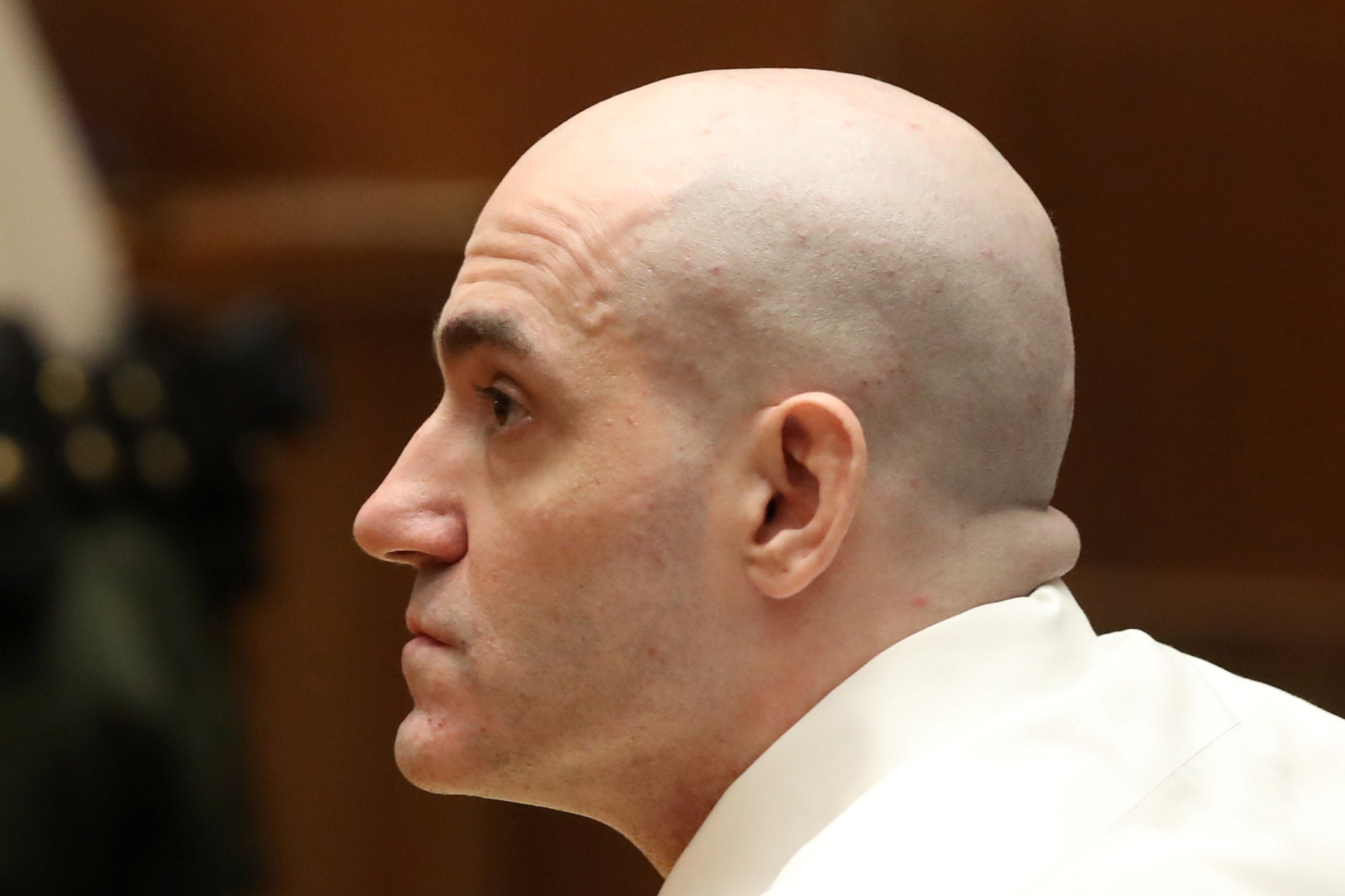 Michael Gargiulo sits in court during his murder trial in Los Angeles