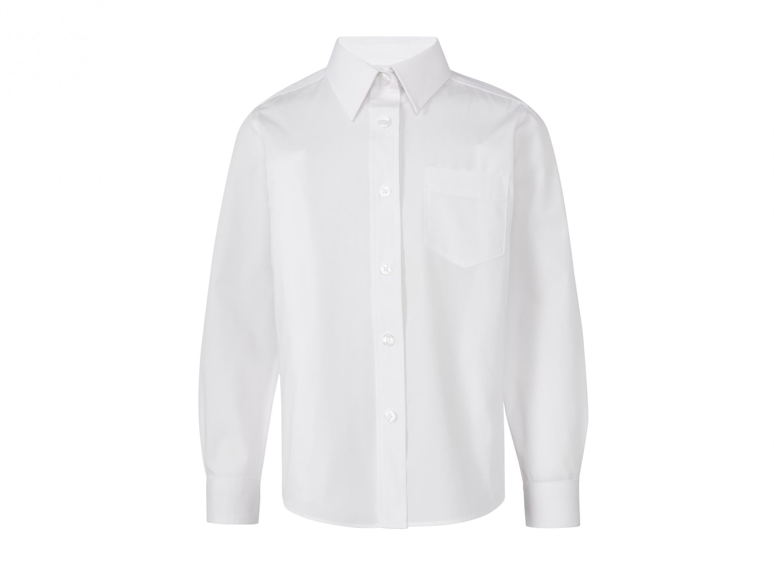 Ages 3-13 Years 2 Pack of School Uniform Shirts for Boys and Girls M&Co Unisex Long Sleeved White Shirt 
