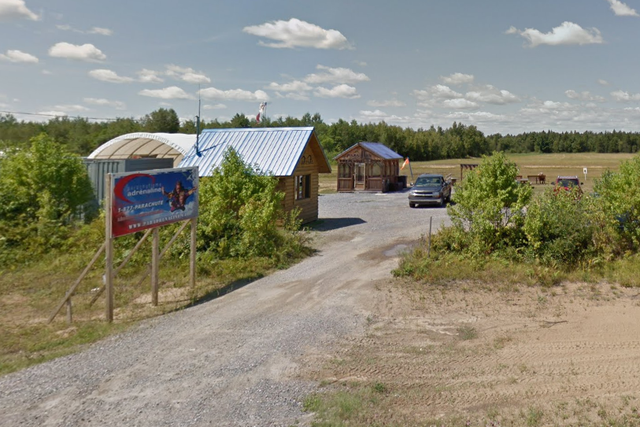 The skydiver jumped from a plane at an established parachuting business in a rural area of Quebec