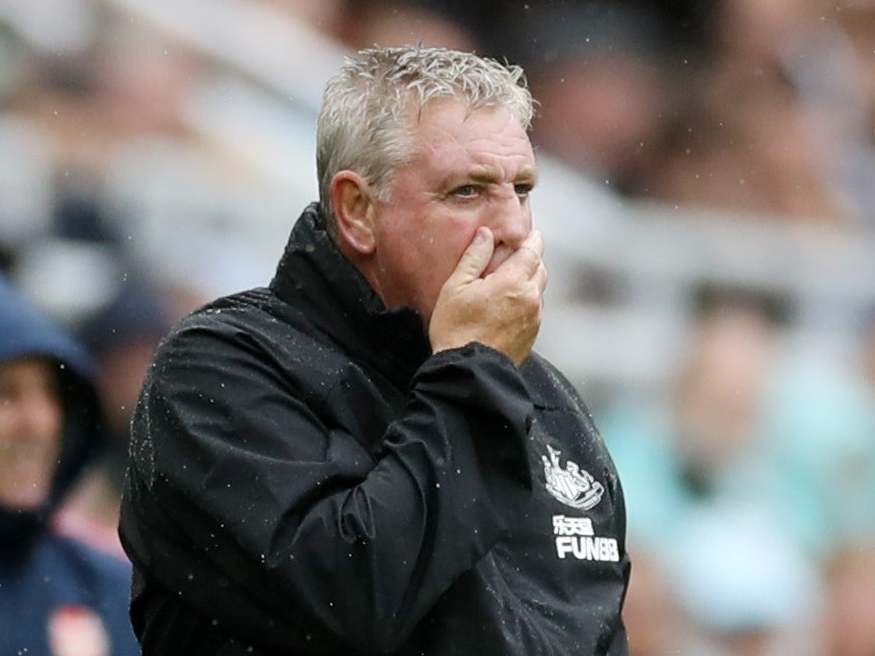Steve Bruce looks on during the Arsenal match
