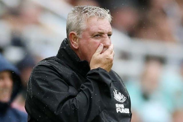 Steve Bruce looks on during the Arsenal match