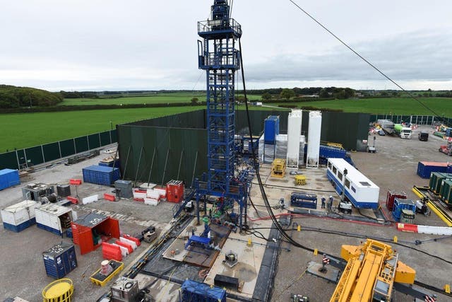Energy firm Cuadrilla's hydraulic fracturing - or fracking - operation near Blackpool