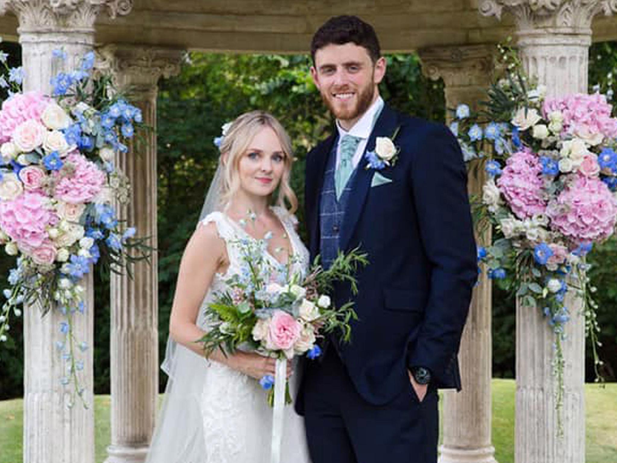 The 28-year-old officer married his wife Lissie only four weeks ago