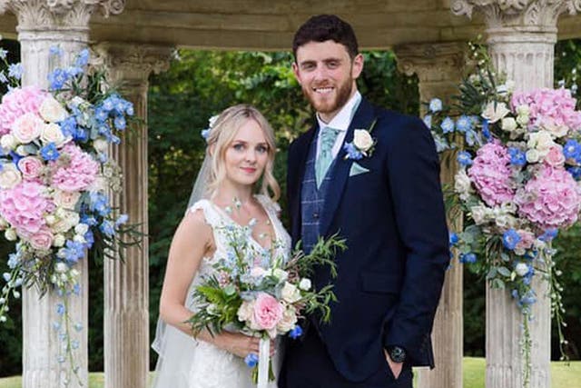 The 28-year-old officer married his wife Lissie only four weeks ago