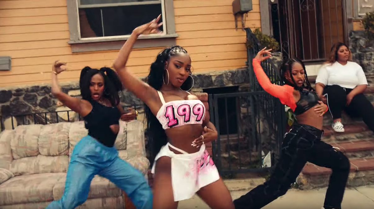 Normani wears an outfit emblazoned with her birth year in the music video (YouTube)