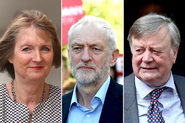 In the frame: Harriet Harman, Jeremy Corbyn and Kenneth Clarke