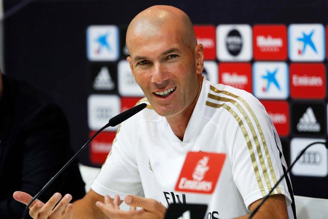 Real Madrid's head coach Zinedine Zidane