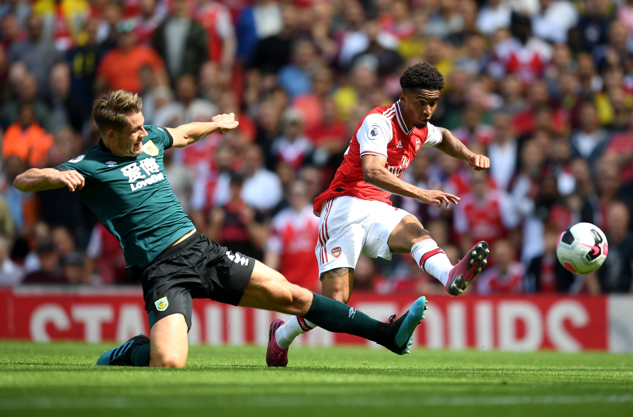 Reiss Nelson has started both Arsenal’s games since returning from Hoffenheim (Getty)