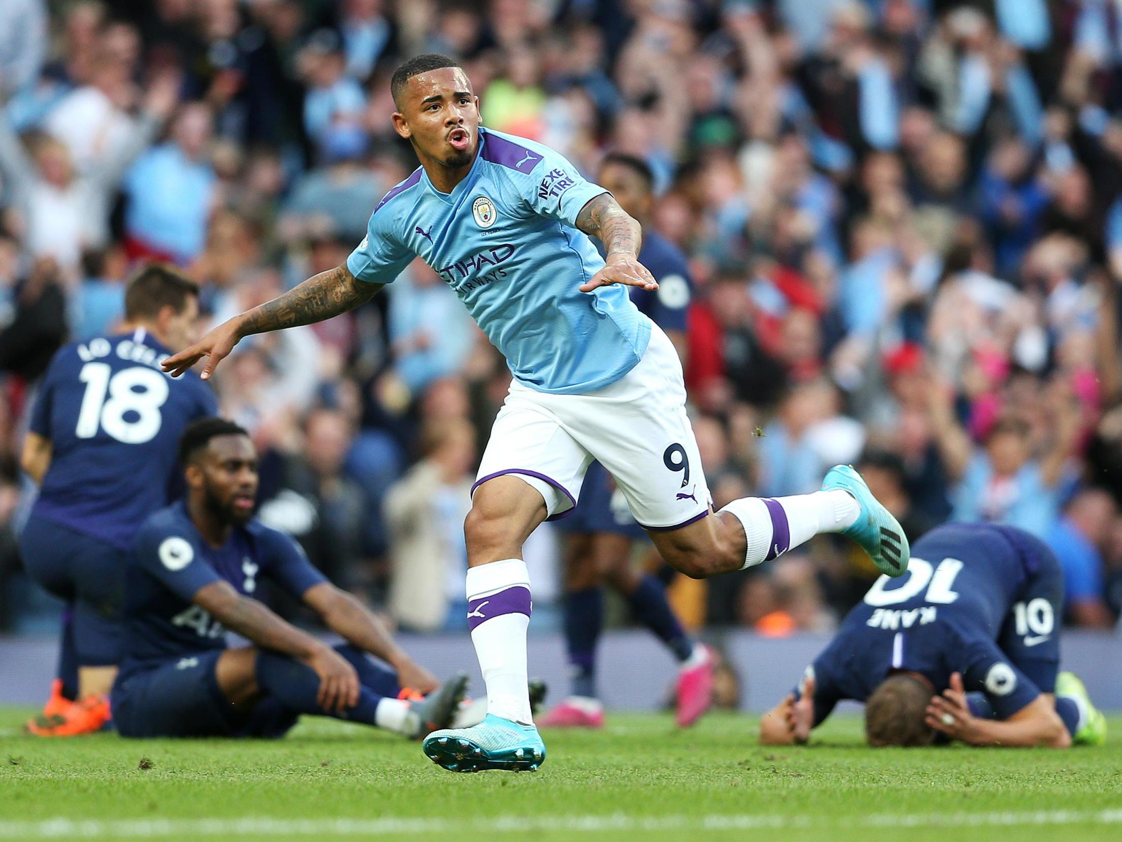 Gabriel Jesus thought he had scored the winner in stoppage time