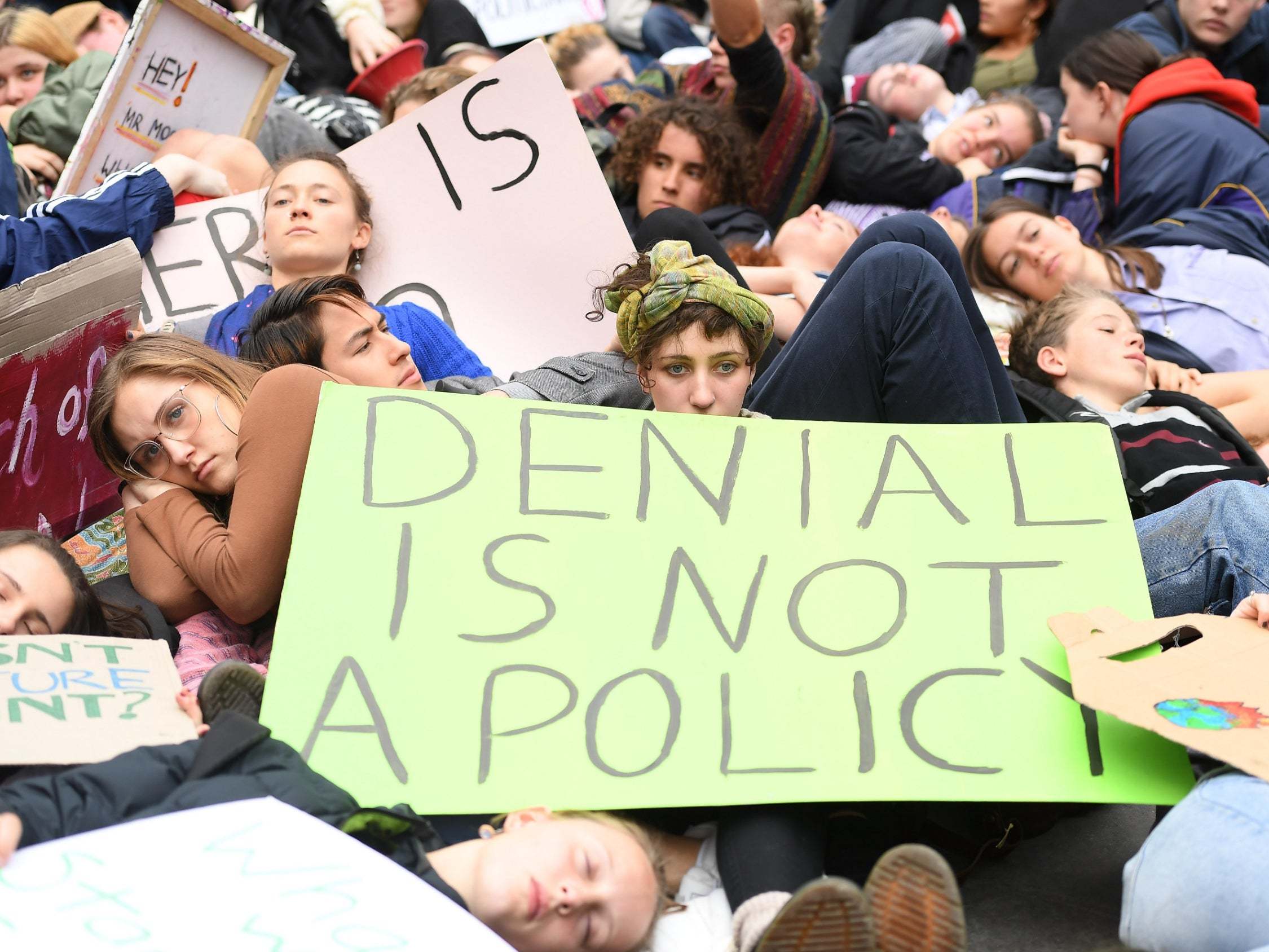 Extinction Rebellion protesters stage a ‘die-in’ in Australia