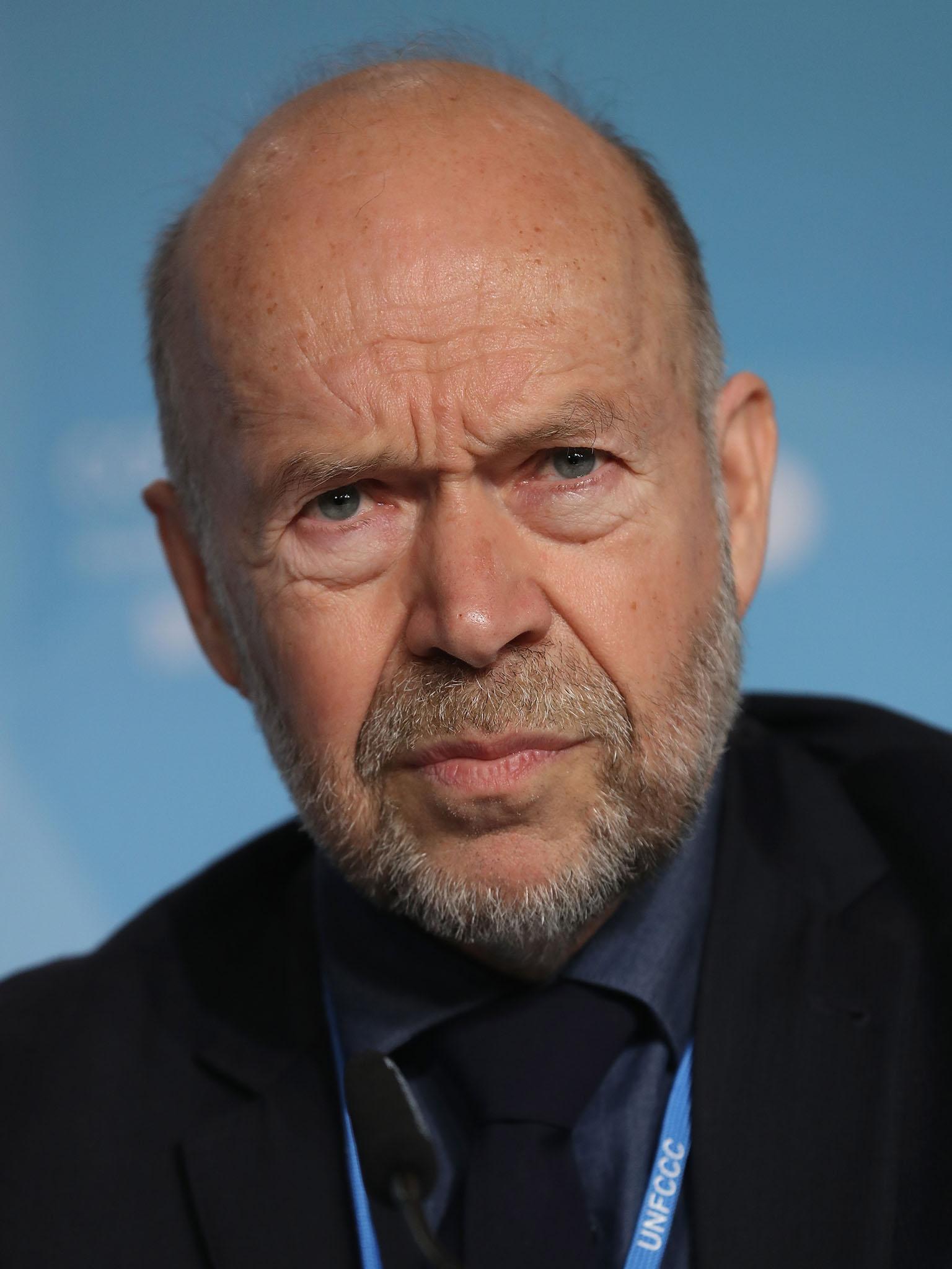 Climate scientist James Hansen, who argued for fossil fuel CEOs to be tried for crimes against humanity in 2008