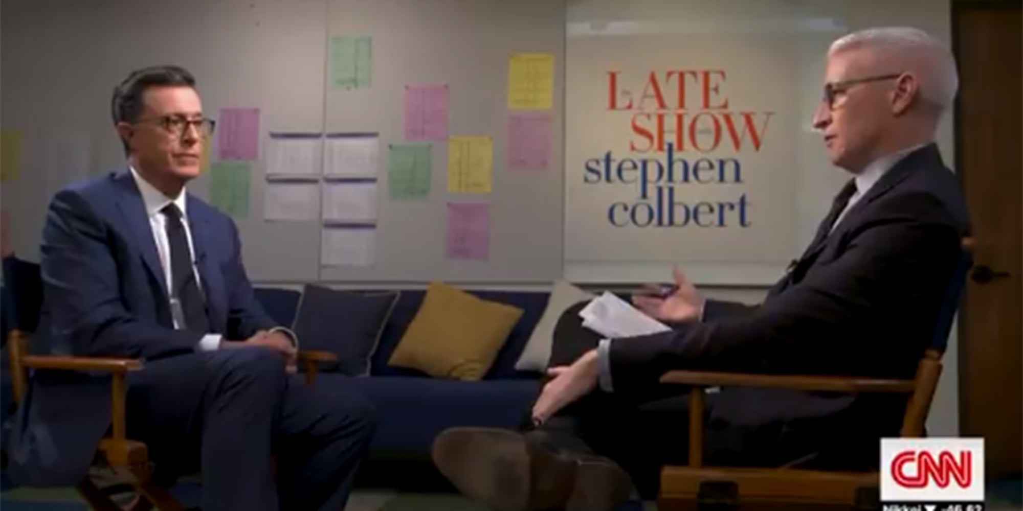 Stephen Colbert And Anderson Cooper Praised For Their Moving Discussion About Grief Indy100 Indy100