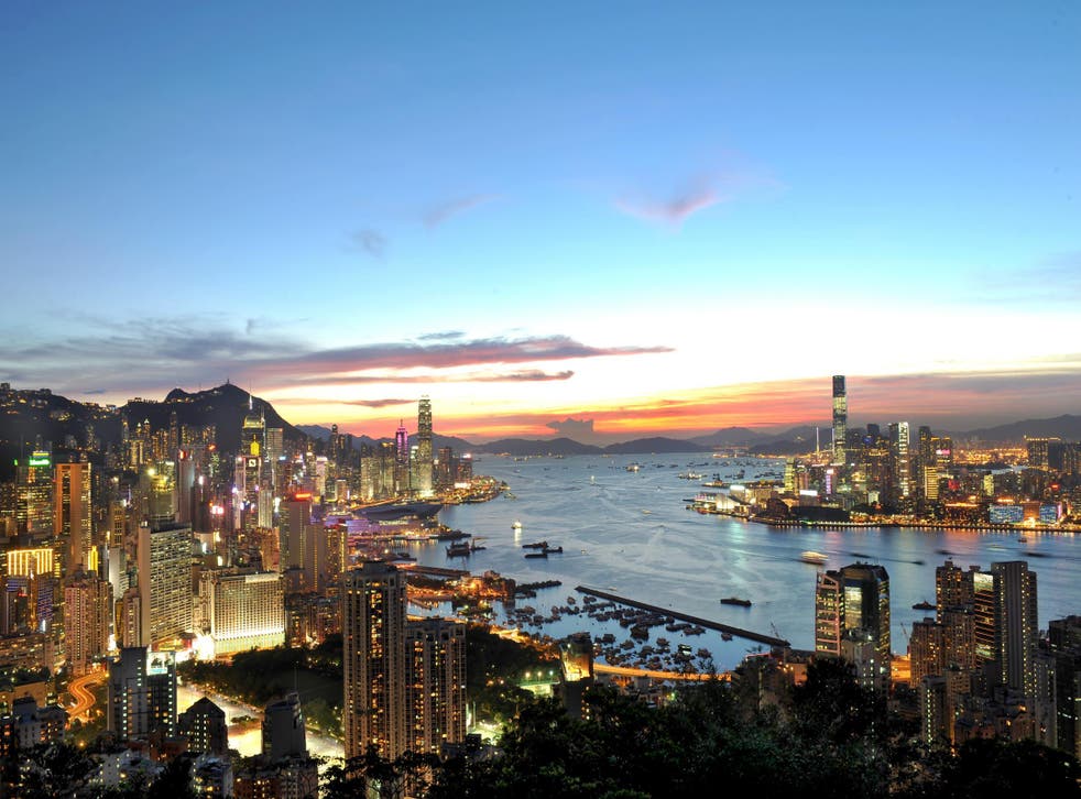 The Hong Kong skyline