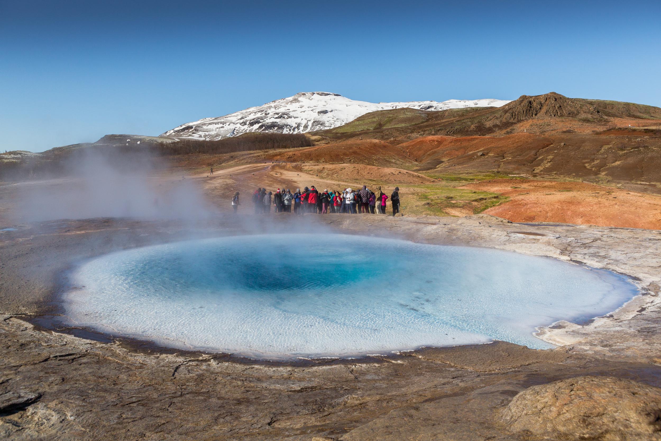 Take in Iceland’s explosive geysers during your stopover