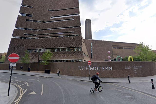 The woman was targeted at a junction near the Tate Modern on London's South Bank