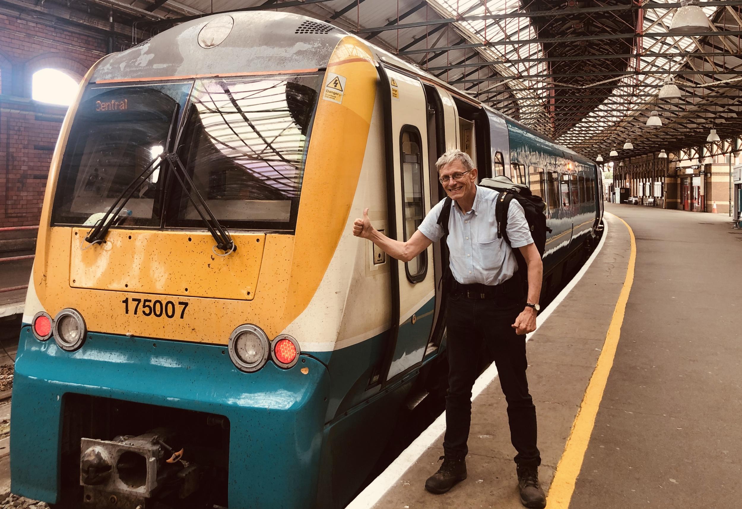 Winning team: Simon Calder finally makes it to Holyhead station, several hours late