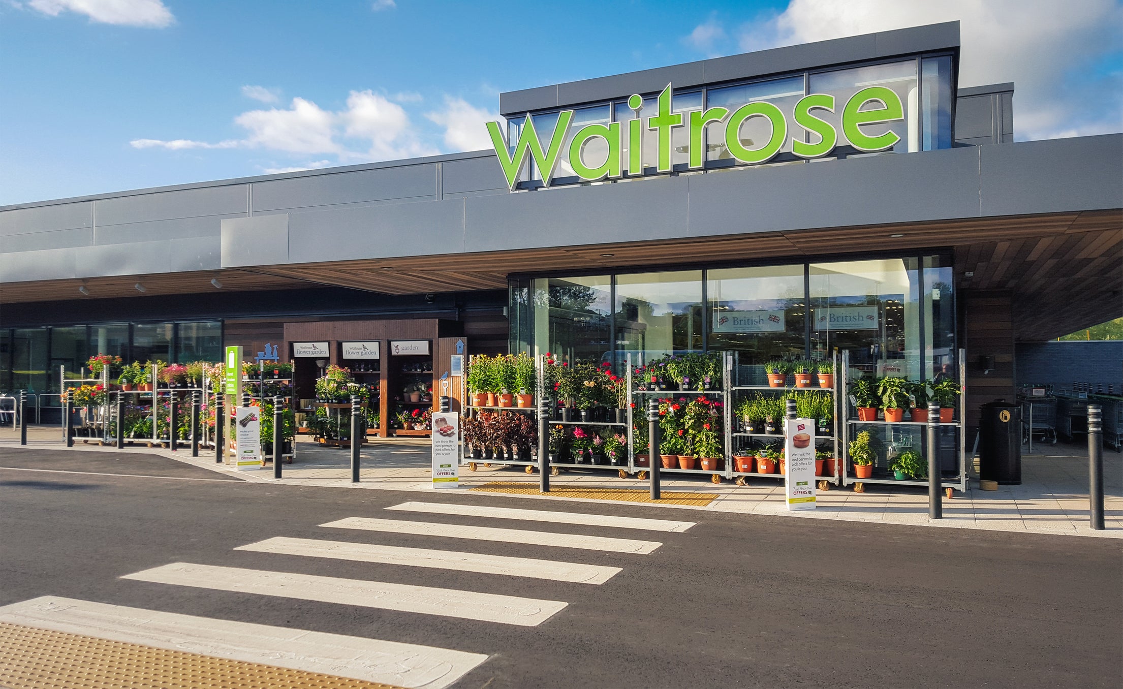 Waitrose supermarket entrance