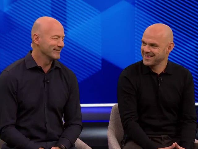 Screen grab taken from video clip of Alan Shearer and Danny Murphy appearing on Match of the Day 17 August 2019.